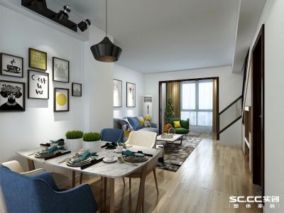 金色漫香林-260㎡-欧式风效果图