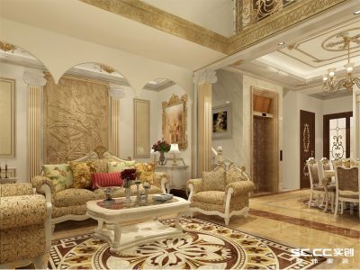 孔雀城英国宫-350㎡-新古典风效果图