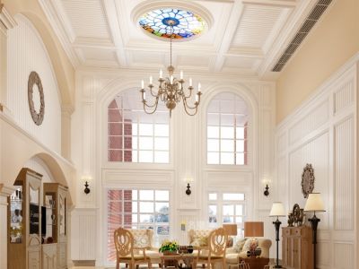 万科兰乔圣菲-500㎡-欧式风效果图