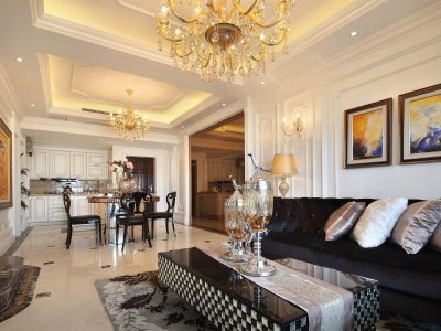 珠江骏景-178㎡-法式风效果图