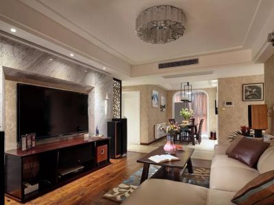 恒顺江山悦3室1厅110㎡中式风格案例欣赏！