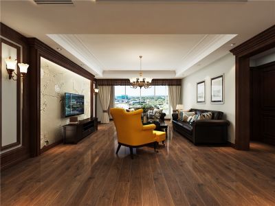 霞光府壹号院-169㎡-美式风效果图