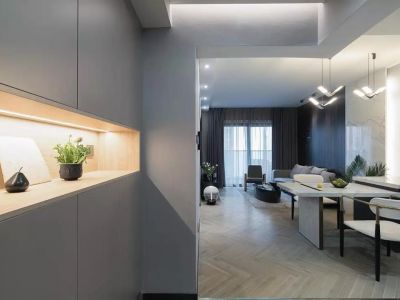 现代风格三居120平家装装修图片