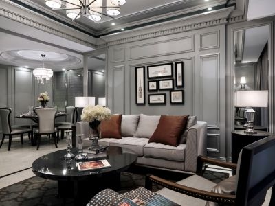 中洋公园首府样板房设计-150㎡-欧式风效果图