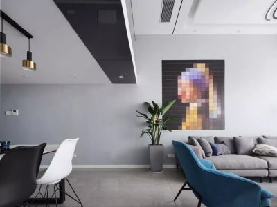 嘉园小区-125㎡-轻奢风效果图