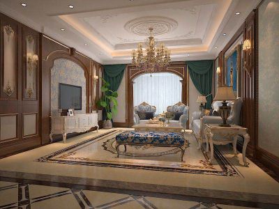金科王府-470㎡-欧式风效果图