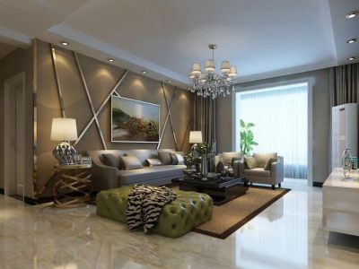 东滩花园-138㎡-现代风效果图