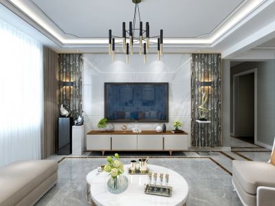 三居125平现代简约风格装修图片