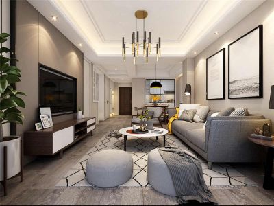 翰林广场-100㎡-现代风效果图