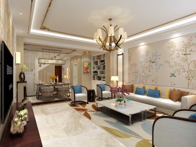 200平米现代复式装修设计效果图大全