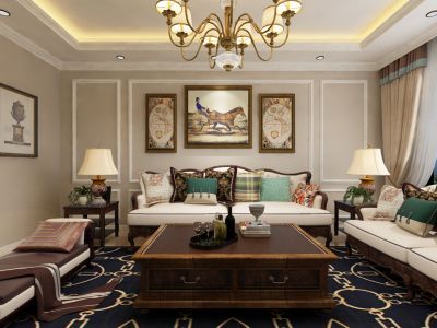 四子王旗-120㎡-欧式风效果图