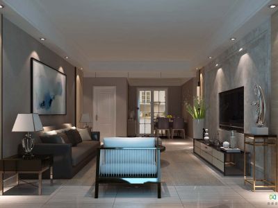 帝景南苑-150㎡-后现代风效果图