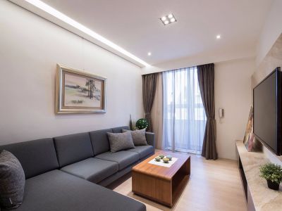 85平现代风-85㎡-现代风效果图