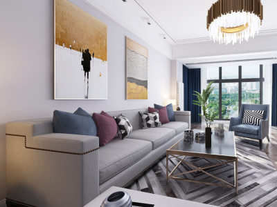 国际商城136平米现代轻奢装修风格展示