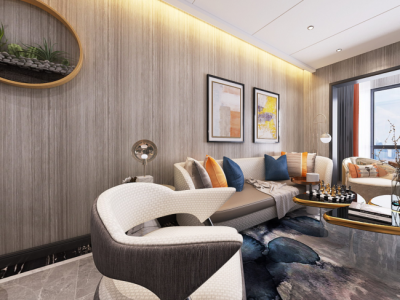 御景豪庭156平米现代轻奢装修风格展示