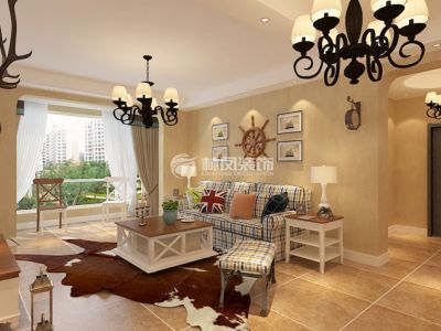 世茂五里河-155㎡-田园风效果图