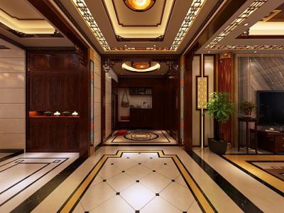 中央名邸三期320平米复式中式装修设计效果图