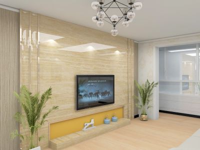 狮子沟小区124平米三居室现代风格装修设计效果图