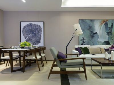 欢乐江山138平米三居室后现代风格装修设计效果图