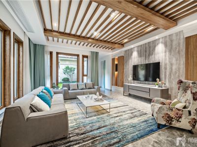 宝华栎庭-450㎡-极简风效果图