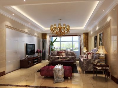 九坊世家-117㎡-中式风效果图