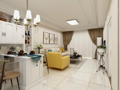 恒丰理想城80平米小户型简约风装修设计效果图