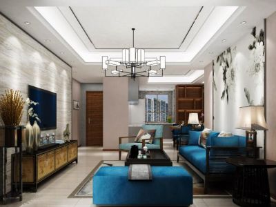 绿地·新里程-166㎡-新中式风效果图