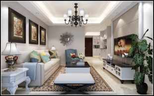 民发都会山-106㎡-现代风效果图