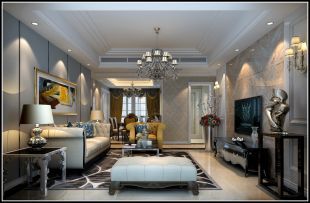 绿地二期-149㎡-轻奢风效果图