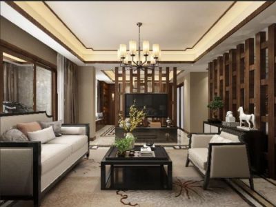 山水华府-160㎡-新中式风效果图