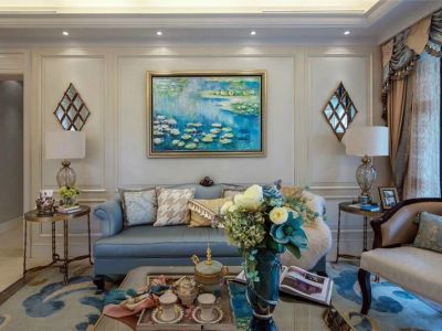 宝龙城市广场-130㎡-轻奢风效果图