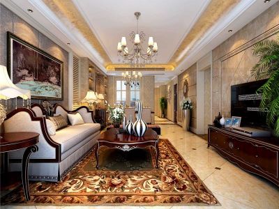 栢悦公馆-143㎡-欧式风效果图