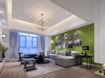 蓝鼎海棠湾-127㎡-现代风效果图