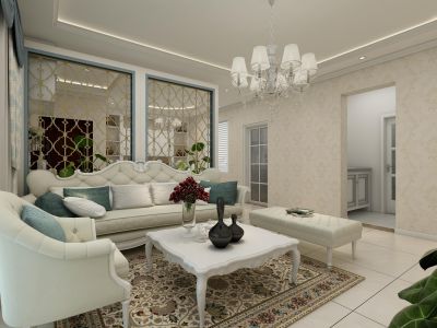 金湖花园-121㎡-现代风效果图