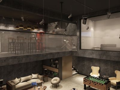 保利西子城-350㎡-轻奢风效果图