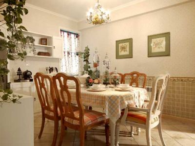 万科魅力之城-98㎡-田园风效果图