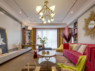 尚枫澜湾-108㎡-混搭风效果图