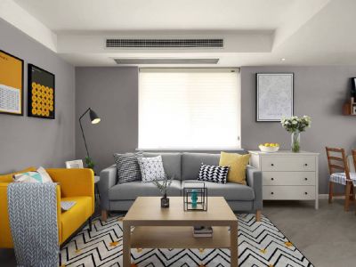 新乐花园-98㎡-现代风效果图