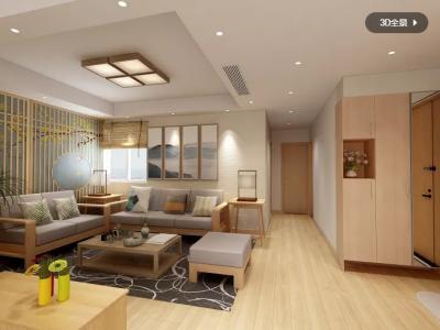 中海凤凰熙岸-121㎡-日式风效果图