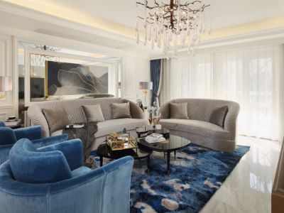 金地天际-190㎡-欧式风效果图