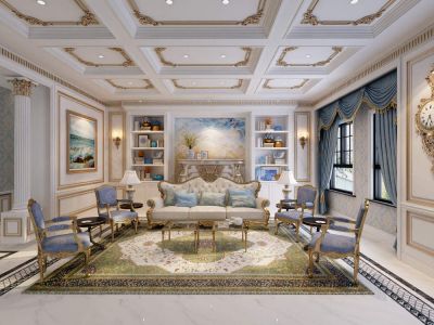 阳光龙庭-365㎡-欧式风效果图