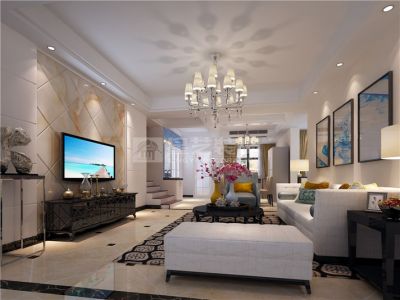 上尚缘-215㎡-现代风效果图