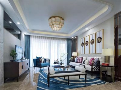 海翼-98㎡-新中式风效果图