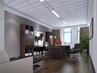 办公室-1360㎡-现代风效果图