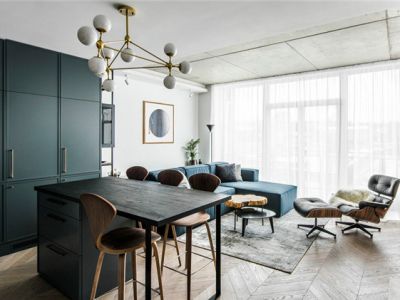 富仕公寓-101㎡-混搭风效果图