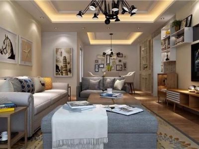 宝龙城市广场-110㎡-现代风效果图