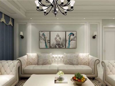 新华城东郡-113㎡-美式风效果图