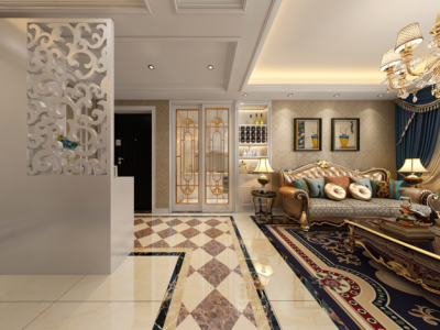 恒大世纪城140平家装欧式风格装修设计效果图