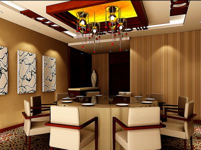 餐馆-600㎡-新中式风效果图
