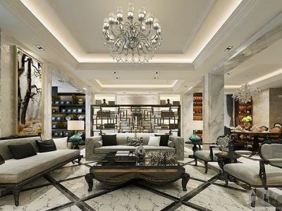 佘山一品-260㎡-欧式风效果图